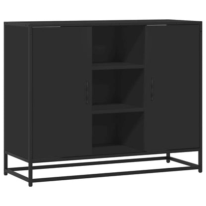 Dressoir 92x35x76 cm bewerkt hout zwart