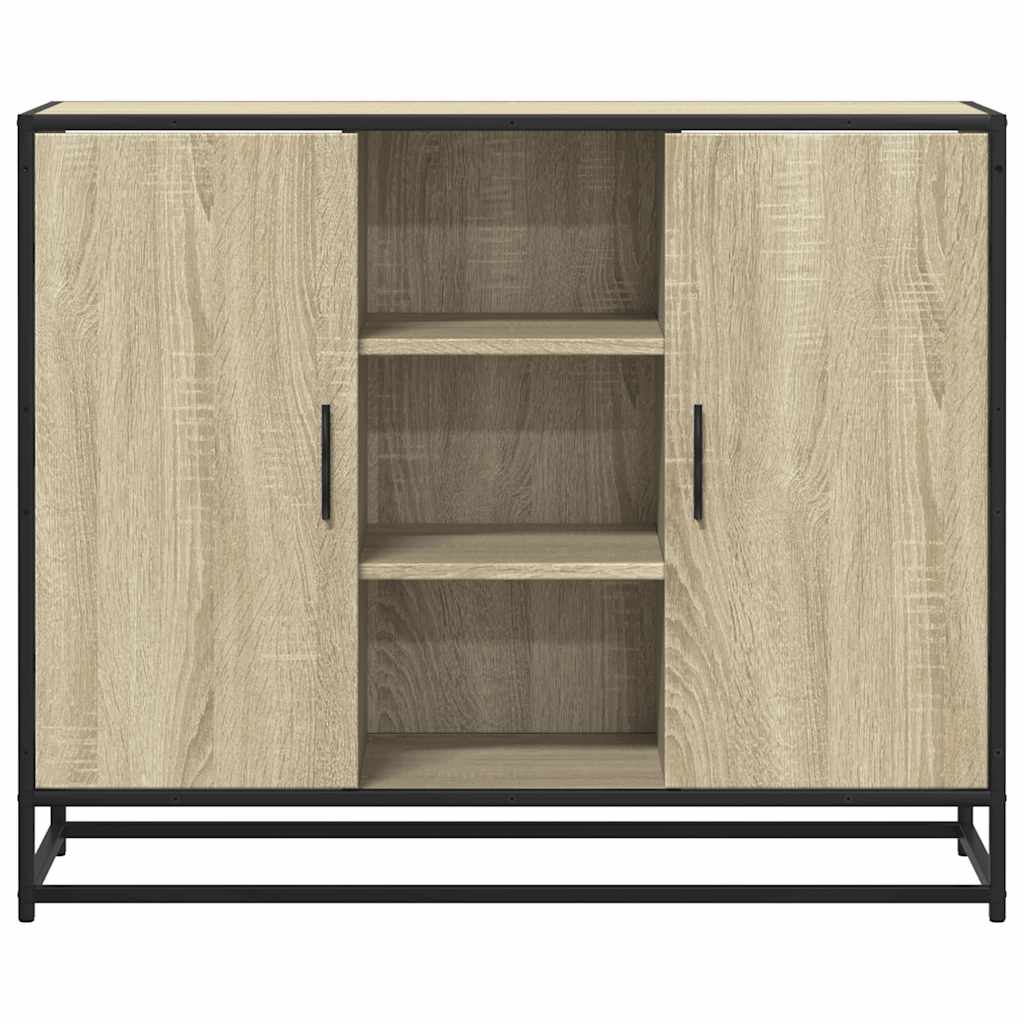 Dressoir 92x35x76 cm bewerkt hout sonoma eikenkleurig