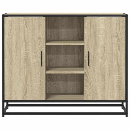 Dressoir 92x35x76 cm bewerkt hout sonoma eikenkleurig