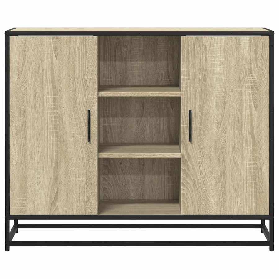 Dressoir 92x35x76 cm bewerkt hout sonoma eikenkleurig