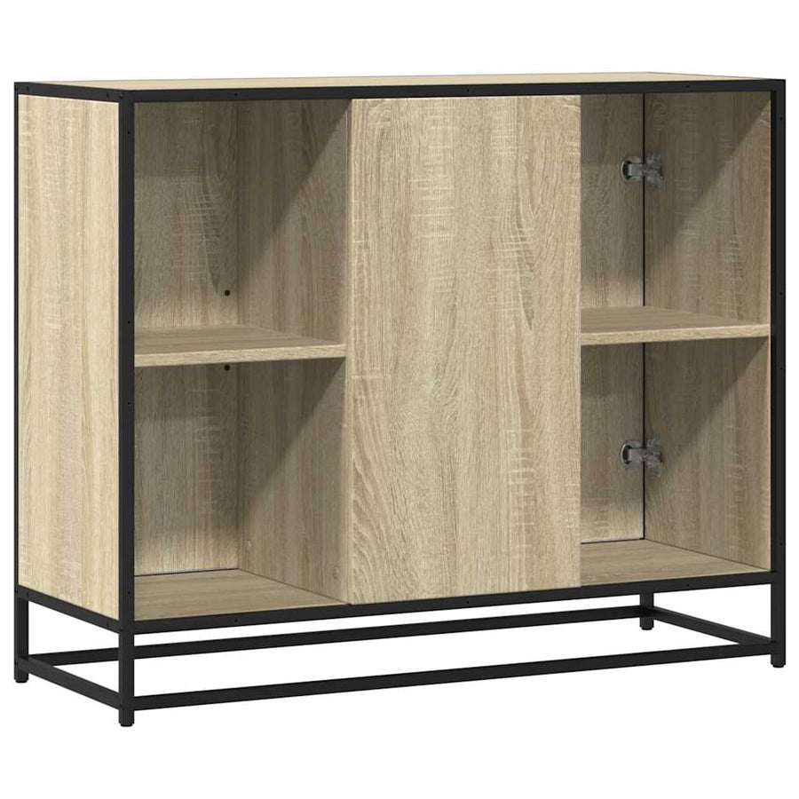Dressoir 92x35x76 cm bewerkt hout sonoma eikenkleurig