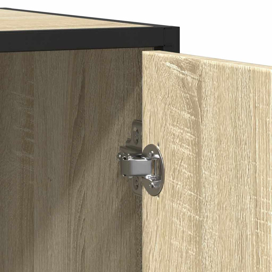 Dressoir 92x35x76 cm bewerkt hout sonoma eikenkleurig