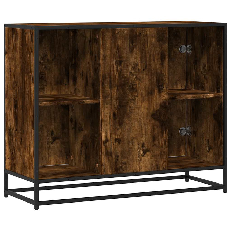 Dressoir 92x35x76 cm bewerkt hout gerookt eikenkleurig