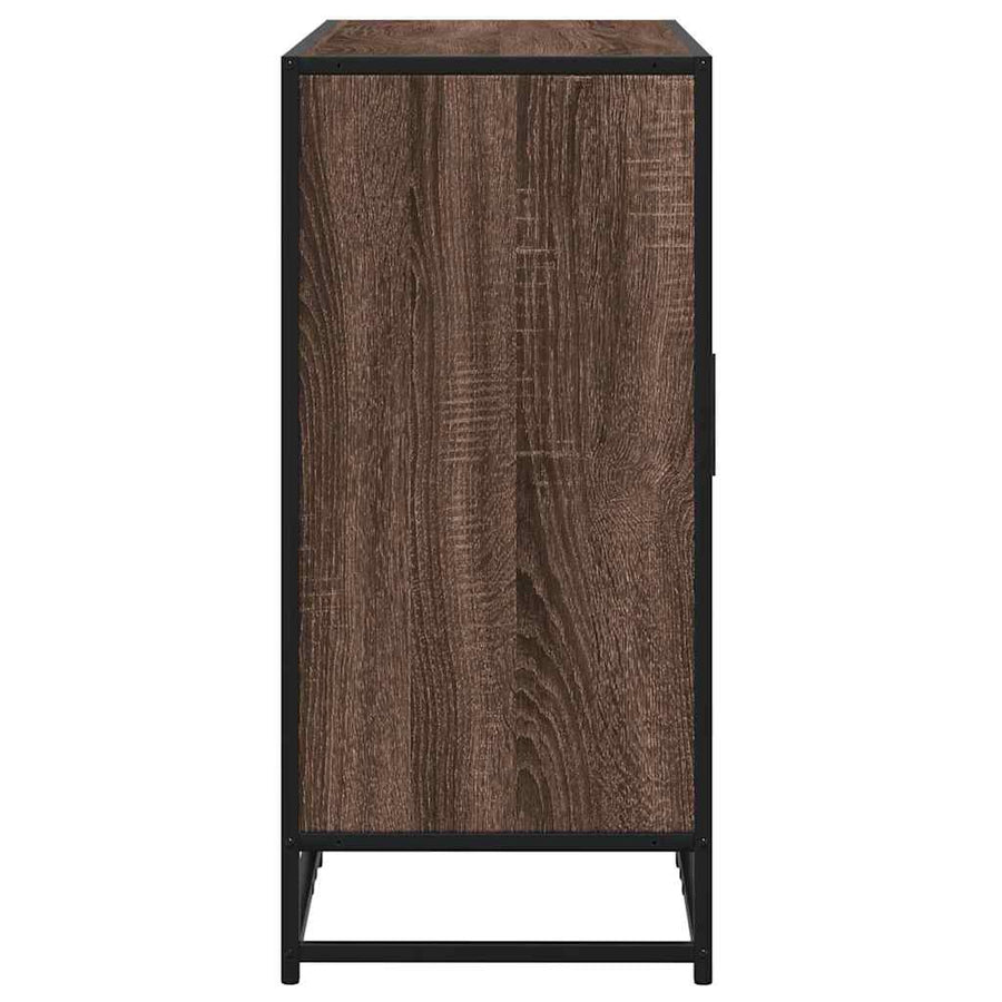 Dressoir 92x35x76 cm bewerkt hout bruin eikenkleurig