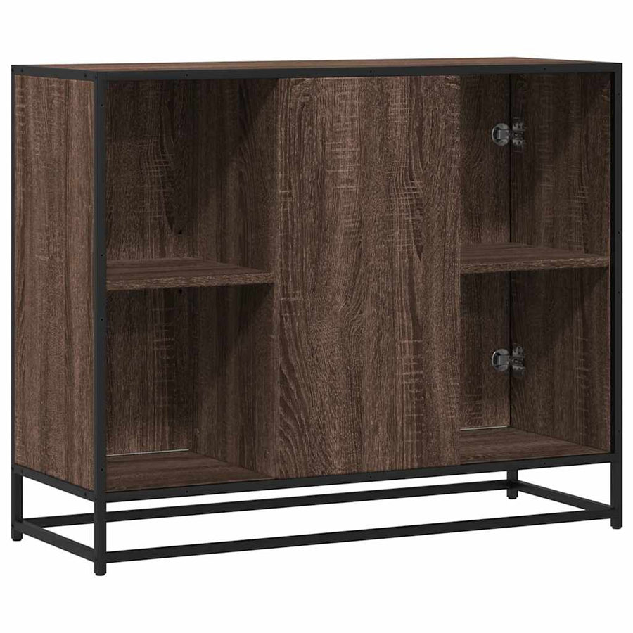 Dressoir 92x35x76 cm bewerkt hout bruin eikenkleurig