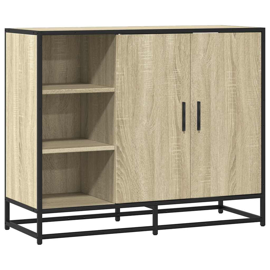 Dressoir 92x35x76 cm bewerkt hout sonoma eikenkleurig