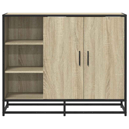 Dressoir 92x35x76 cm bewerkt hout sonoma eikenkleurig