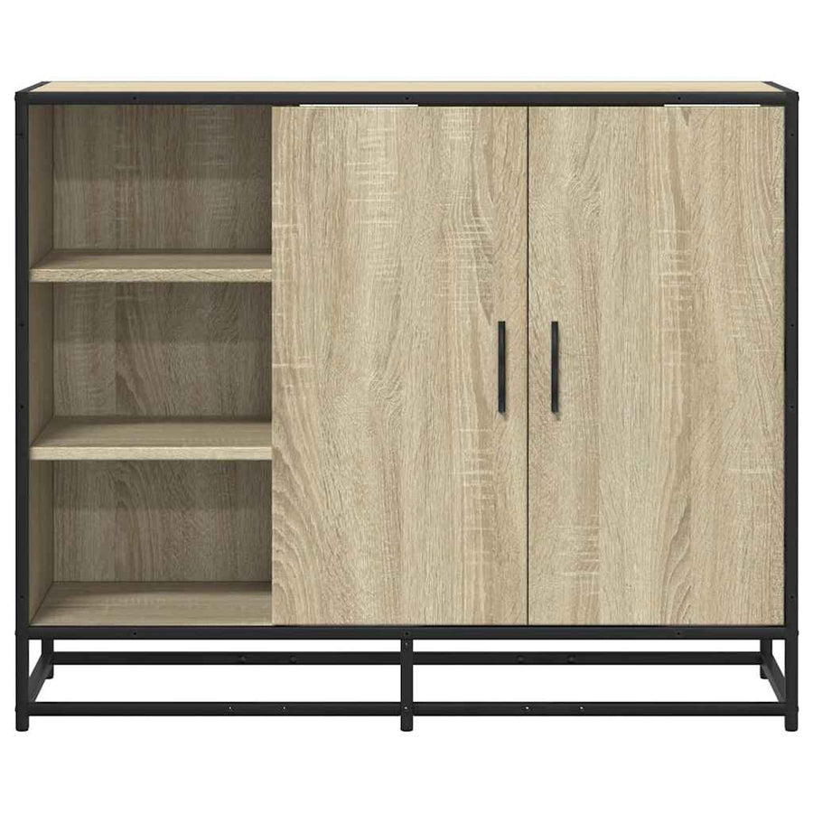 Dressoir 92x35x76 cm bewerkt hout sonoma eikenkleurig