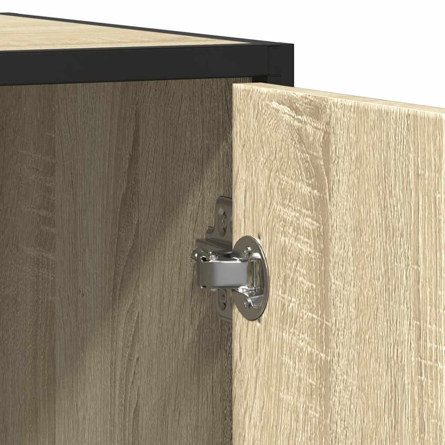 Dressoir 92x35x76 cm bewerkt hout sonoma eikenkleurig