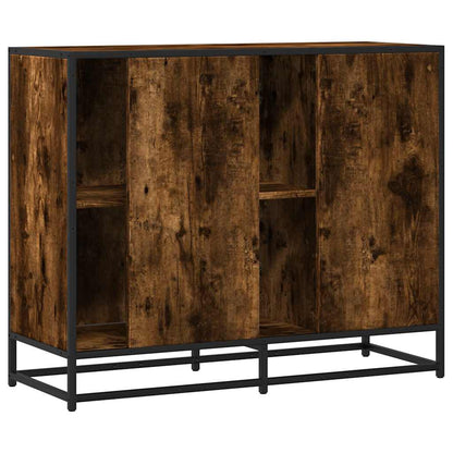 Dressoir 92x35x76 cm bewerkt hout gerookt eikenkleurig