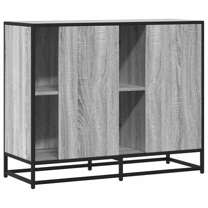 Dressoir 92x35x76 cm bewerkt hout grijs sonoma eikenkleurig