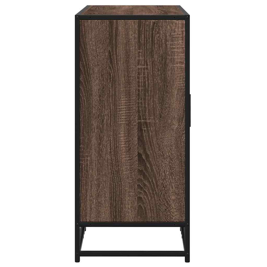 Dressoir 92x35x76 cm bewerkt hout bruin eikenkleurig