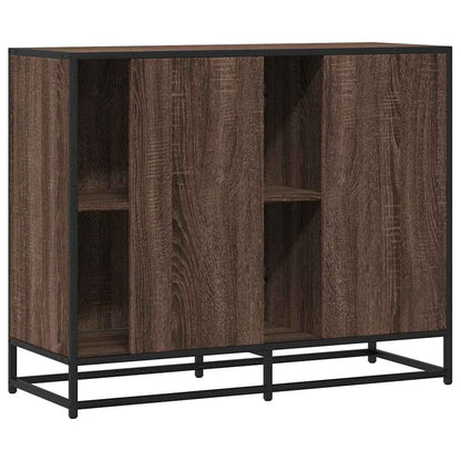 Dressoir 92x35x76 cm bewerkt hout bruin eikenkleurig