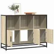 Dressoir 100x35x76 cm bewerkt hout sonoma eiken