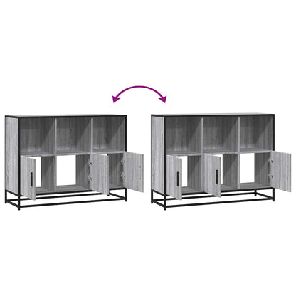 Dressoir 100x35x76 cm bewerkt hout grijs sonoma eikenkleurig