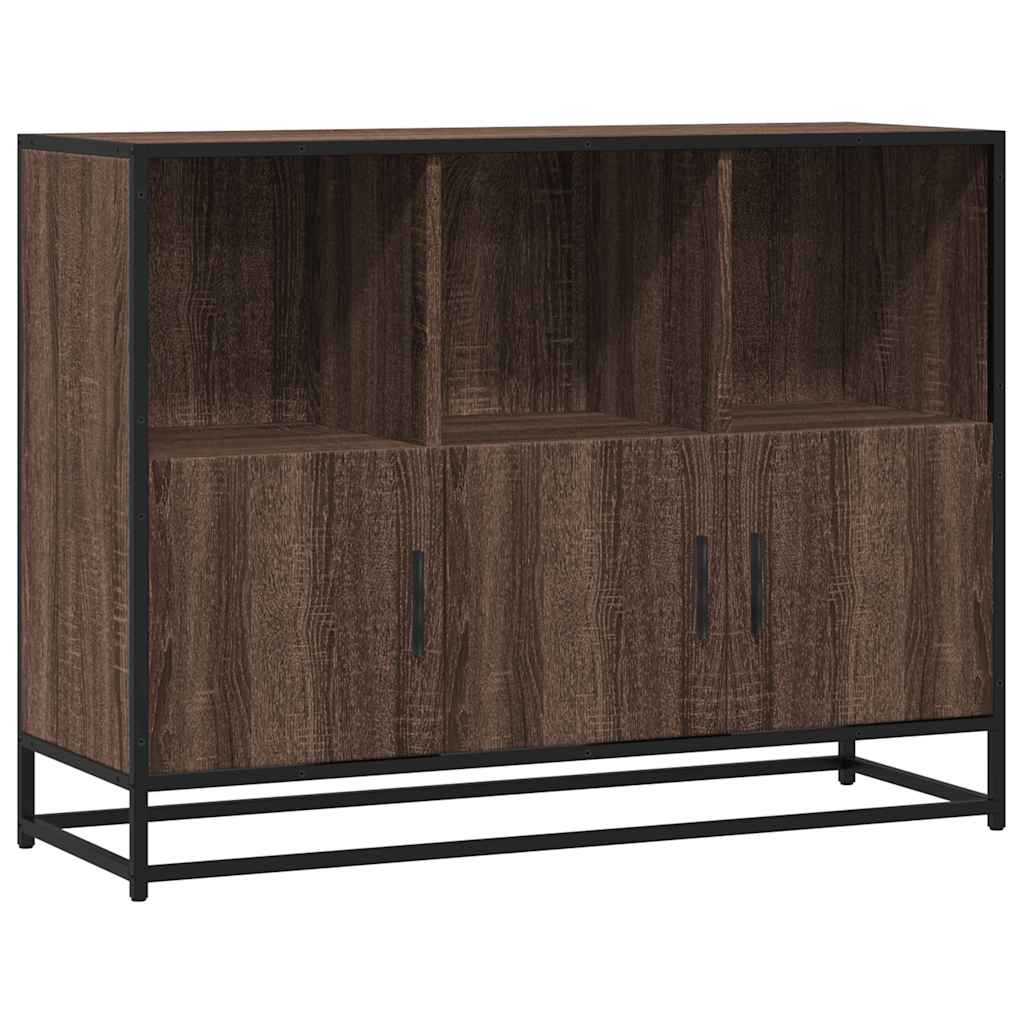 Dressoir 100x35x76 cm bewerkt hout bruin eikenkleur