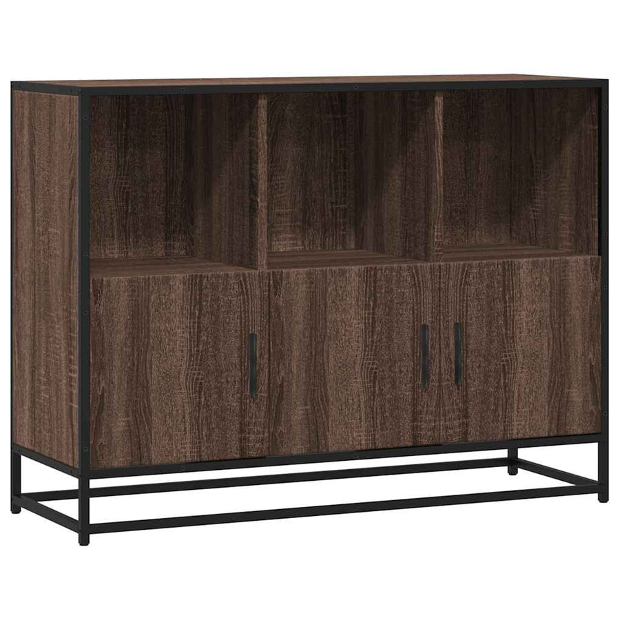 Dressoir 100x35x76 cm bewerkt hout bruin eikenkleur