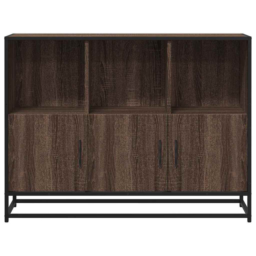 Dressoir 100x35x76 cm bewerkt hout bruin eikenkleur