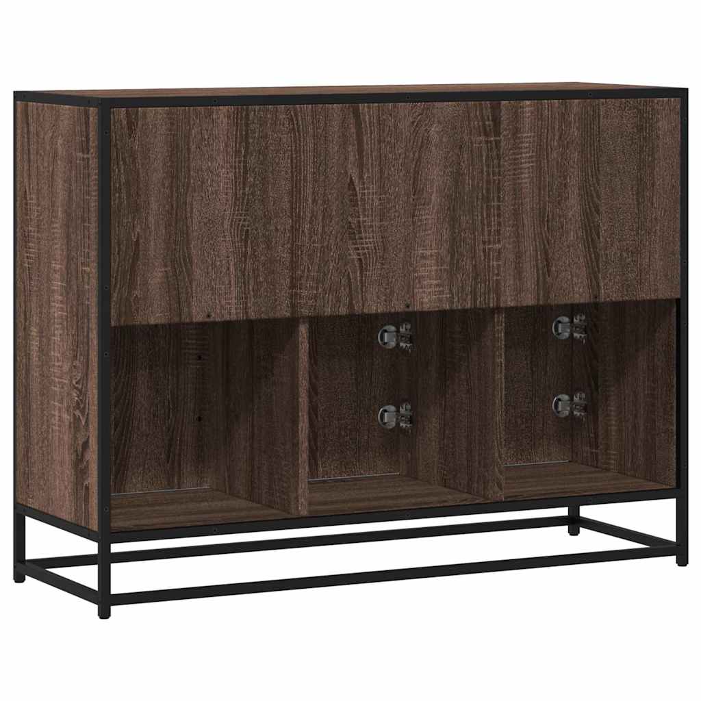Dressoir 100x35x76 cm bewerkt hout bruin eikenkleur