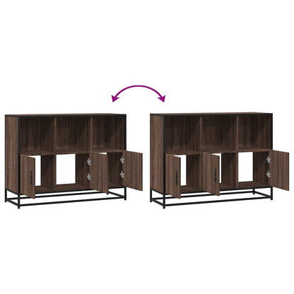 Dressoir 100x35x76 cm bewerkt hout bruin eikenkleur