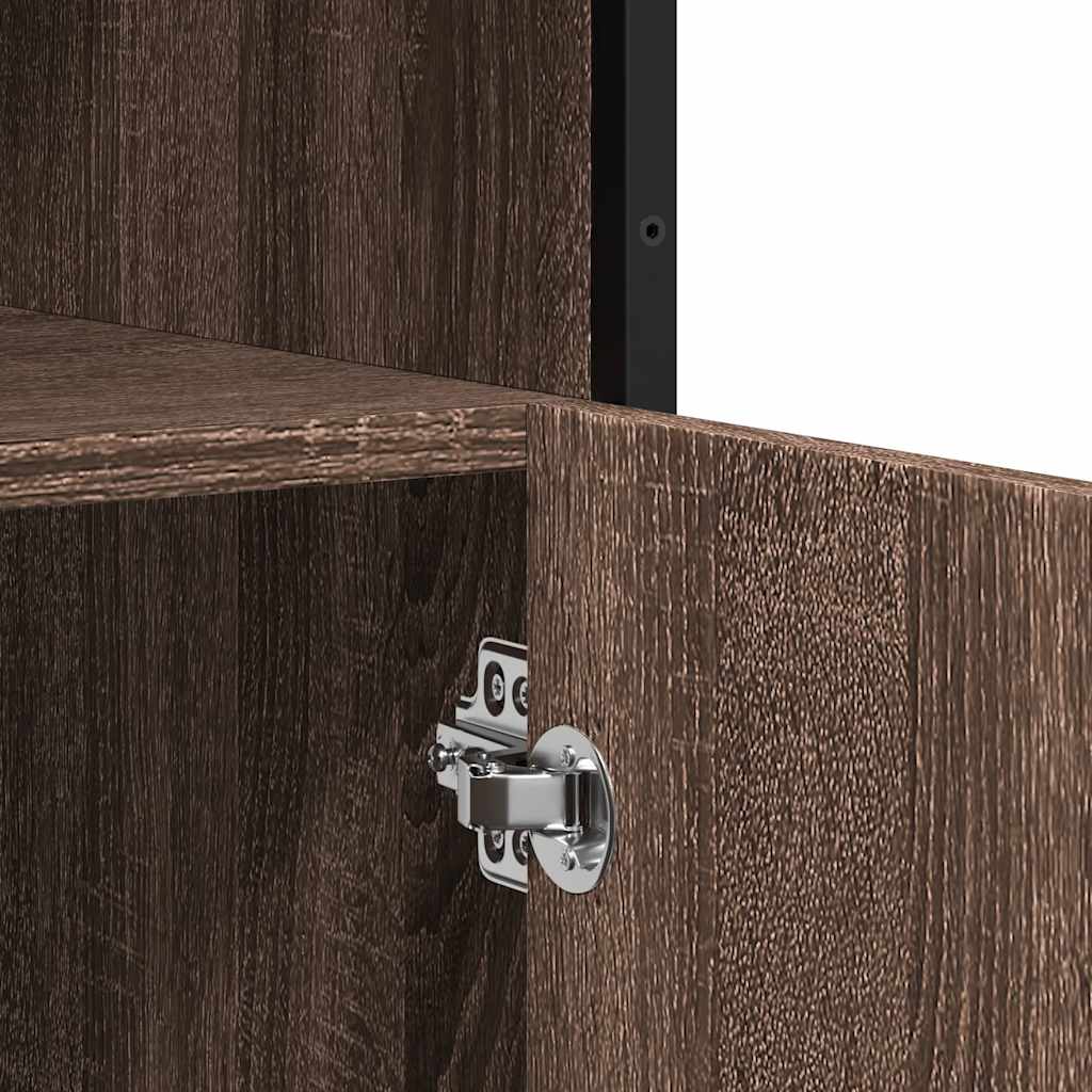 Dressoir 100x35x76 cm bewerkt hout bruin eikenkleur