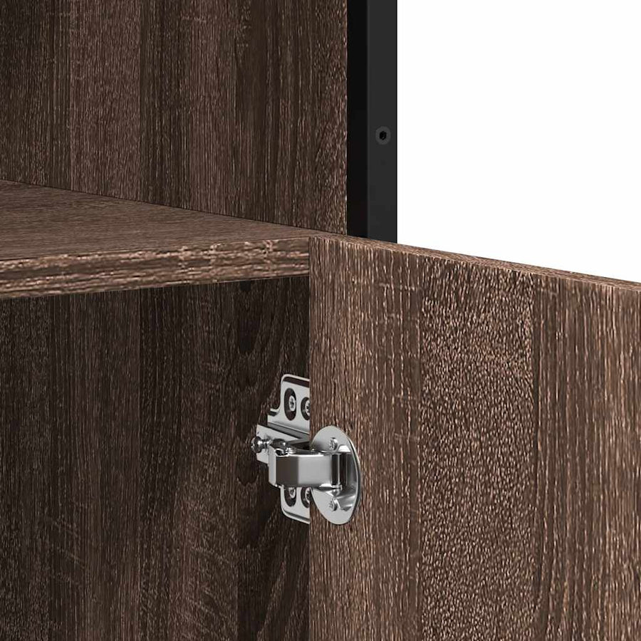Dressoir 100x35x76 cm bewerkt hout bruin eikenkleur
