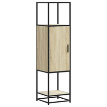 Hoge kast 35,5x35x139 cm bewerkt hout en metaal sonoma eiken