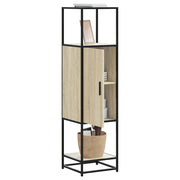 Hoge kast 35,5x35x139 cm bewerkt hout metaal sonoma eiken