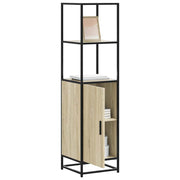 Hoge kast 35,5x35x139 cm bewerkt hout metaal sonoma eiken