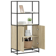 Hoge kast 68x35x139 cm bewerkt hout metaal