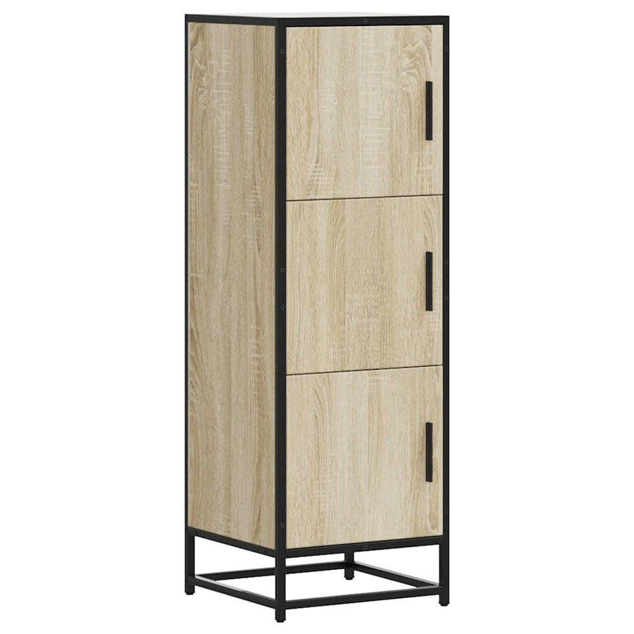 Hoge kast 35,5x35x106,5 cm bewerkt hout en metaal sonoma eiken