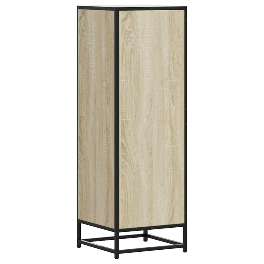 Hoge kast 35,5x35x106,5 cm bewerkt hout en metaal sonoma eiken