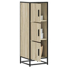 Hoge kast 35,5x35x106,5 cm bewerkt hout metaal