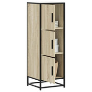 Hoge kast 35,5x35x106,5 cm bewerkt hout metaal