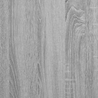 Hoge kast 68x35x106,5 cm bewerkt hout en metaal grijs sonoma