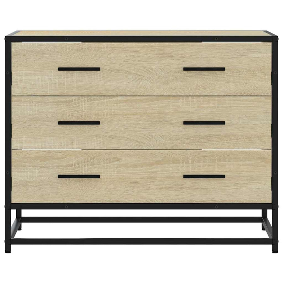 Ladekast 70x41x56 cm bewerkt hout sonoma eikenkleurig