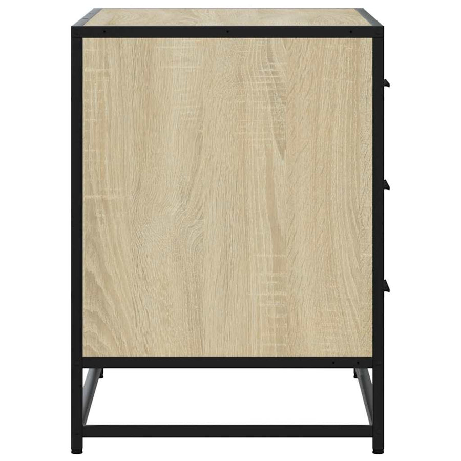 Ladekast 70x41x56 cm bewerkt hout sonoma eikenkleurig