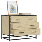 Chest of drawers 70x41x56 cm engineered wood Sonoma oak-coloured
