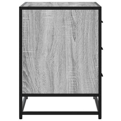 Ladekast 70x41x56 cm bewerkt hout grijs sonoma eikenkleurig