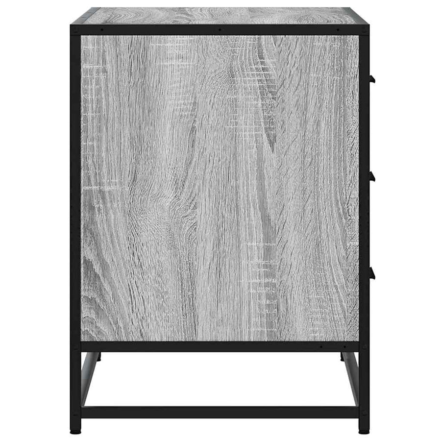 Ladekast 70x41x56 cm bewerkt hout grijs sonoma eikenkleurig