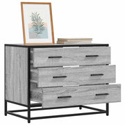 Ladekast 70x41x56 cm bewerkt hout grijs