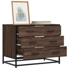 Chest of drawers 70x41x56 cm treated wood brown oak finish