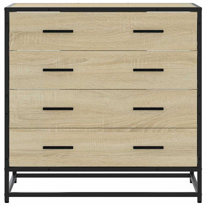 Ladekast 70x41x70 cm bewerkt hout sonoma eikenkleurig