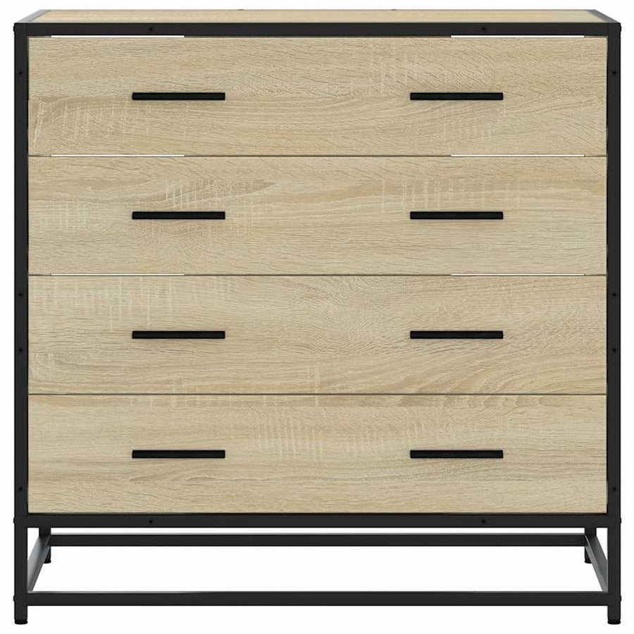 Ladekast 70x41x70 cm bewerkt hout sonoma eikenkleurig