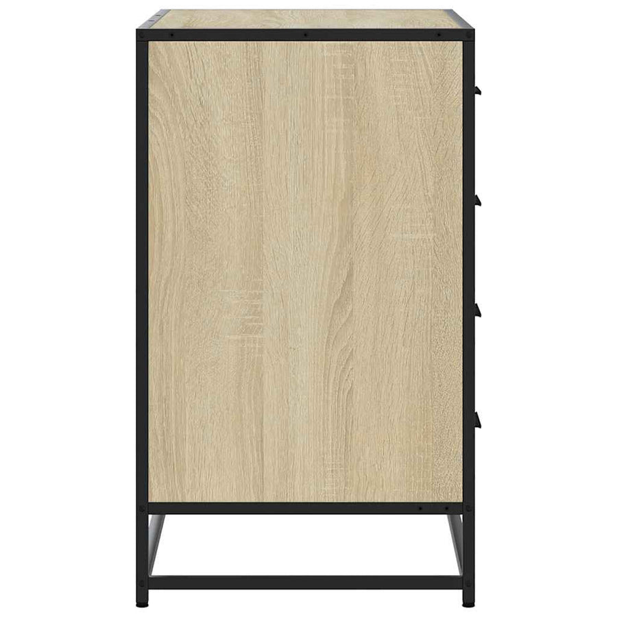 Ladekast 70x41x70 cm bewerkt hout sonoma eikenkleurig