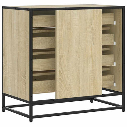 Ladekast 70x41x70 cm bewerkt hout sonoma eikenkleurig