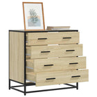 Ladekast 70x41x70 cm bewerkt hout sonoma eiken
