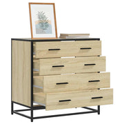 Ladekast 70x41x70 cm bewerkt hout sonoma eiken