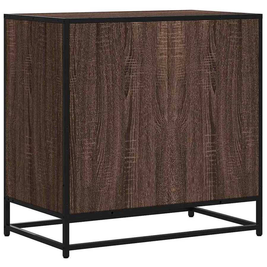 Ladekast 70x41x70 cm bewerkt hout bruin eikenkleur
