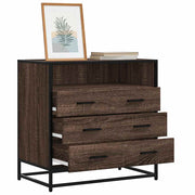 Ladekast 70x41x70 cm bewerkt hout bruin